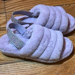 UGG FLUFF YEAH BLING SLIDES SIZE 8 - LIMITED EDITION